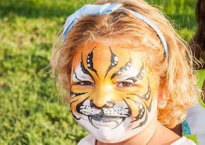 maquillaje de fantasia niña tigre