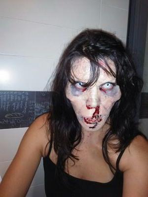 maquillaje para halloween zombie