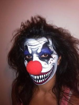 maquillaje para halloween payaso infernal