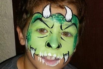 maquillaje halloween niños dragon