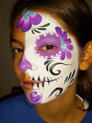 maquillaje halloween niños calavera mejicana